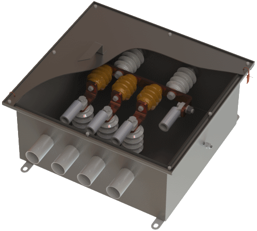 Device for earthing of the screens of power cables